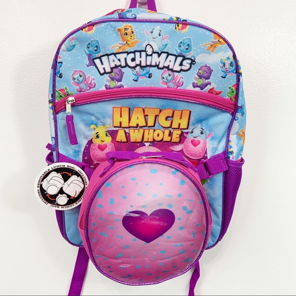 hatchimal backpack and lunchbox